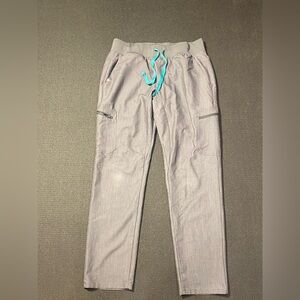 Figs Scrub Pants Womens Medium Kuaro Cargo W20SW2034 Nurse Graphite Gray